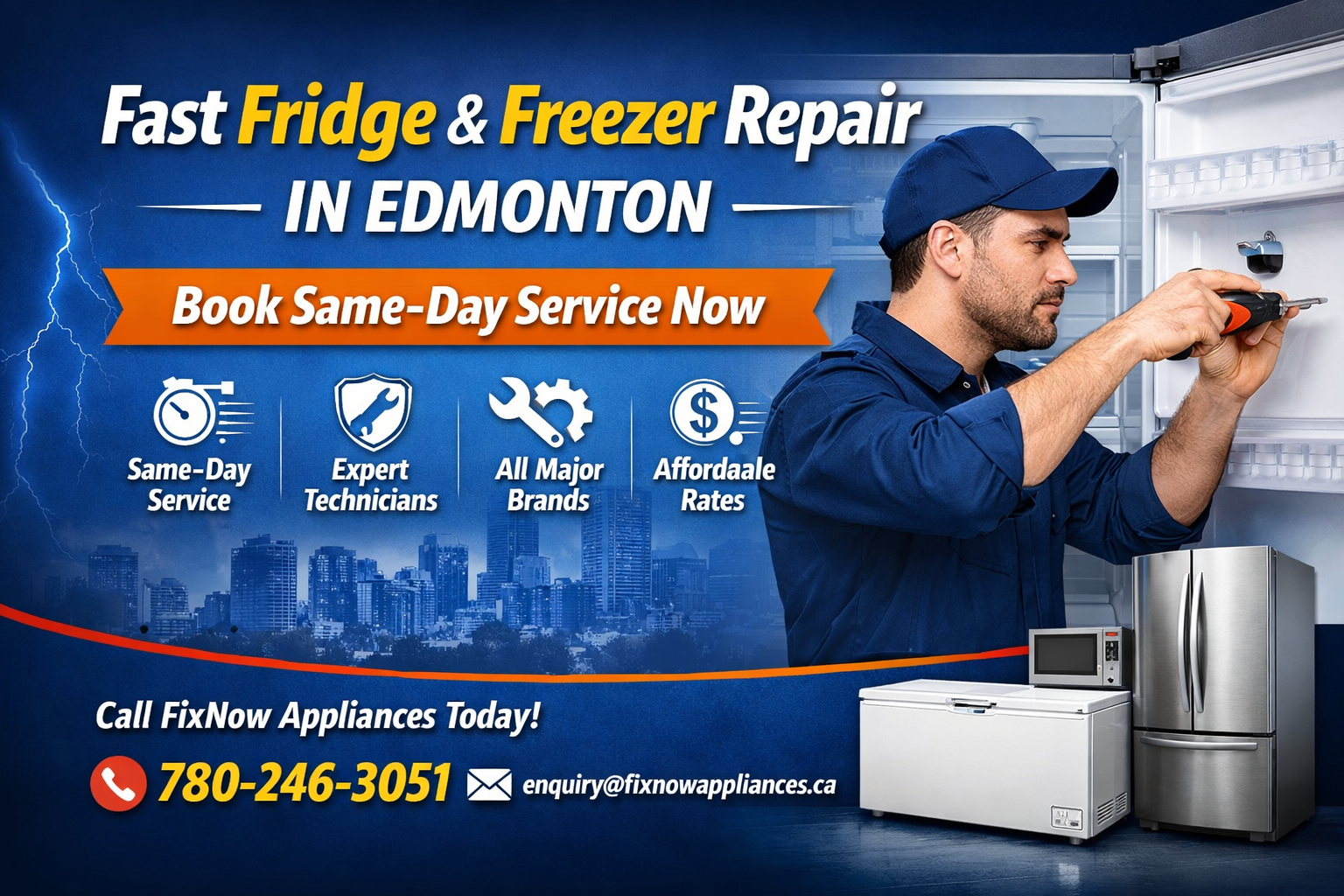 Fast Fridge & Freezer Repair in Edmonton | Book Same-Day Service Now